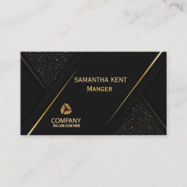 Professioneel Modern zwart & Goud Visitekaartje