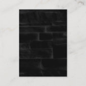 Professioneel modern zwart grijs monogram visitekaartje (Achterkant)