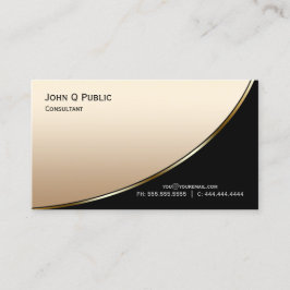 Professioneel, modern, zwart, licht goud visitekaartje