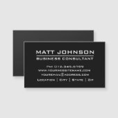 Professioneel, modern, zwart, magnetisch Visitekaa (Voorkant / Achterkant)