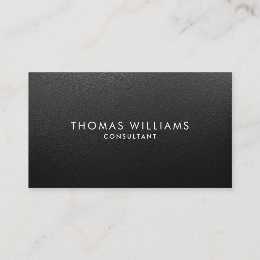 Professioneel, modern, zwart plaatstaal visitekaartje (Voorkant)