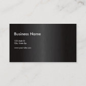 Professioneel, modern, zwart plaatstaal visitekaartje (Achterkant)