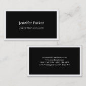 Professioneel, modern zwart, stijlvol visitekaartje (Voorkant / Achterkant)