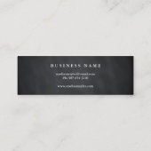 Professioneel, modern, zwart toetsenbord mini visitekaartje (Achterkant)