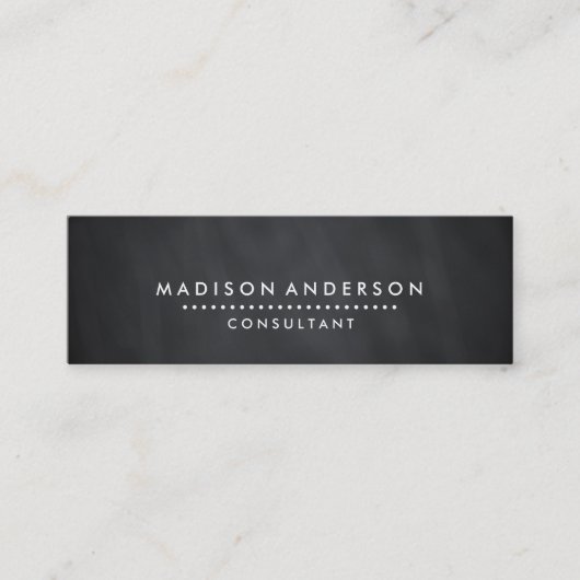 Professioneel, modern, zwart toetsenbord mini visitekaartje (Voorkant)