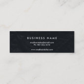 Professioneel, modern, zwart toetsenbord mini visitekaartje (Achterkant)