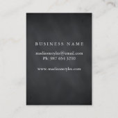 Professioneel, modern, zwart toetsenbord visitekaartje (Achterkant)