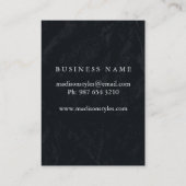 Professioneel, modern, zwart toetsenbord visitekaartje (Achterkant)