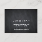 Professioneel, modern, zwart toetsenbord visitekaartje (Achterkant)