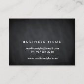 Professioneel, modern, zwart toetsenbord visitekaartje (Achterkant)