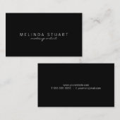 Professioneel, modern zwart visitekaartje (Voorkant / Achterkant)