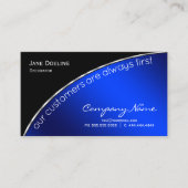 Professioneel, modern zwart visitekaartje (Voorkant)