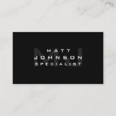 Professioneel Modern Zwart Visitekaartje (Voorkant)