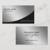 Professioneel, modern, zwart visitekaartje (Voorkant / Achterkant)