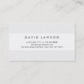 Professioneel, modern, zwart Visitekaartje (Achterkant)