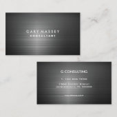 Professioneel, modern zwart Visitekaartje (Voorkant / Achterkant)