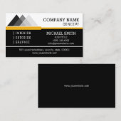 Professioneel modern zwart-wit #2 visitekaartje (Voorkant / Achterkant)