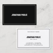 Professioneel, modern zwart wit, elegant, eenvoudi visitekaartje (Voorkant / Achterkant)