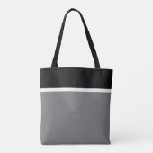 Professioneel Modern Zwart Wit Grijs Kleurenblok Tote Bag (Achterkant)
