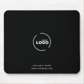 Professioneel, modern, zwart-wit Logo Muismat (Voorkant)