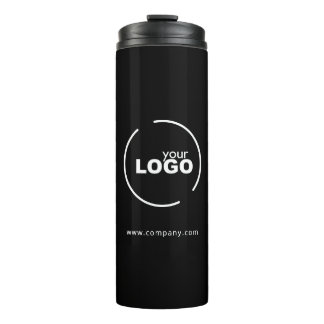 Professioneel, modern, zwart-wit Logo Thermosbeker