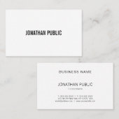 Professioneel, modern, zwart-wit, stijlvol design visitekaartje (Voorkant / Achterkant)