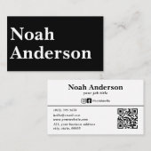 Professioneel moderne aangepaste QR-code Visitekaartje (Voorkant / Achterkant)