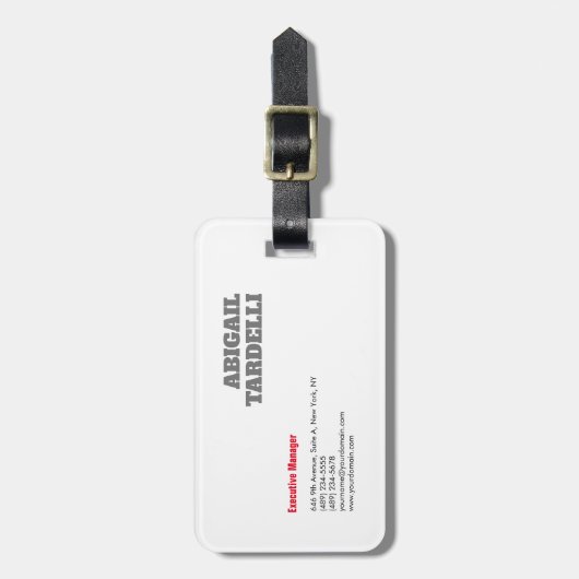 Professioneel, moedig, modern, aangepast model bagagelabel (Voorkant verticaal)