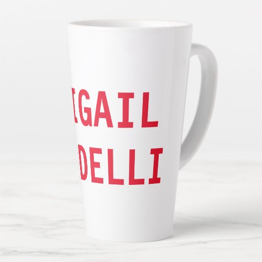 Professioneel, moedig, modern, aangepast model latte mok (Rechterhoek)