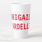 Professioneel, moedig, modern, aangepast model latte mok (Voorkant)