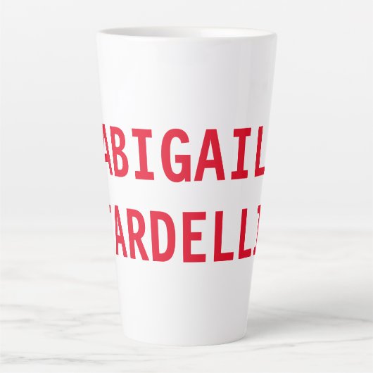 Professioneel, moedig, modern, aangepast model latte mok (Voorkant)