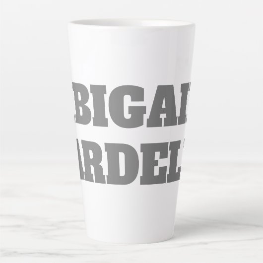 Professioneel, moedig, modern, aangepast model latte mok (Voorkant)