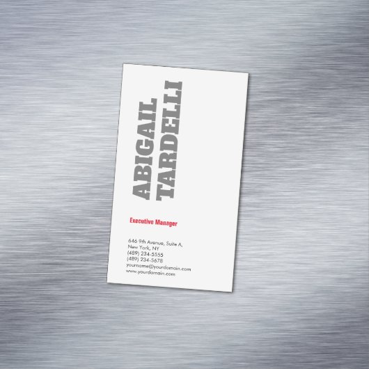 Professioneel, moedig, modern, aangepast model magnetisch visitekaartje (Voorbeeld)