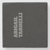 Professioneel, moedig, modern, aangepast model stenen onderzetter (Voorkant)