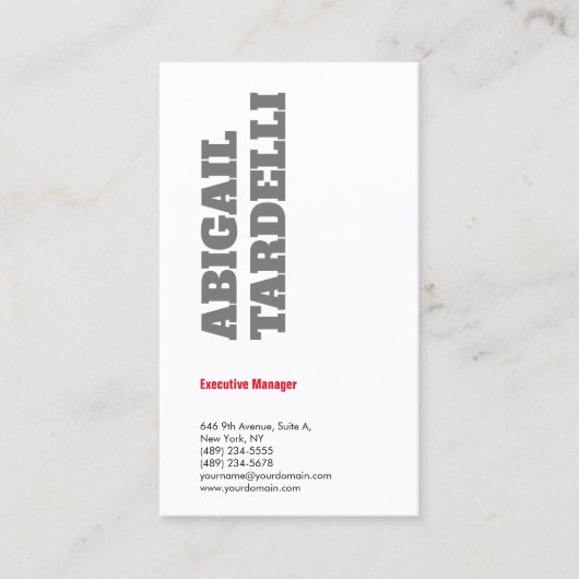 Professioneel, moedig, modern, aangepast model visitekaartje (Voorkant)