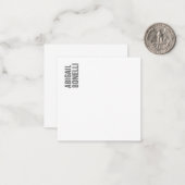 Professioneel, moedig, modern, grijs wit notitiekaartje (Voorkant / Achterkant in situ)