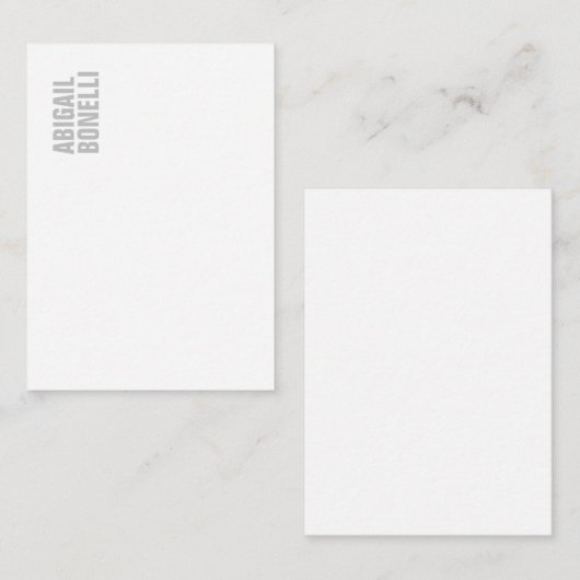 Professioneel, moedig, modern, grijs wit notitiekaartje (Voorkant / Achterkant)