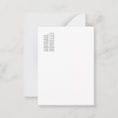 Professioneel, moedig, modern, grijs wit notitiekaartje (Voorkant)