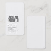 Professioneel, moedig, modern, grijs wit visitekaartje (Voorkant / Achterkant)