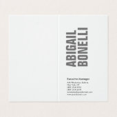 Professioneel, moedig, modern, grijs wit visitekaartje (Buitenkant ongevouwen)