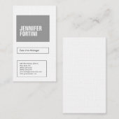 Professioneel, moedig, modern, grijs wit visitekaartje (Voorkant / Achterkant)