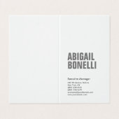 Professioneel, moedig, modern, grijs wit visitekaartje (Buitenkant ongevouwen)