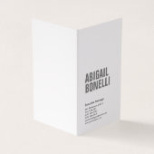 Professioneel, moedig, modern, grijs wit visitekaartje (Buitenkant)