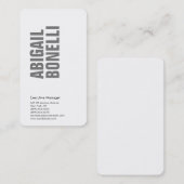 Professioneel, moedig, modern, grijs wit visitekaartje (Voorkant / Achterkant)