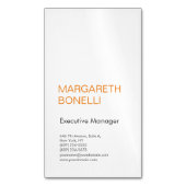 Professioneel, moedig modern magnetisch visitekaartje (Voorkant Verticaal)