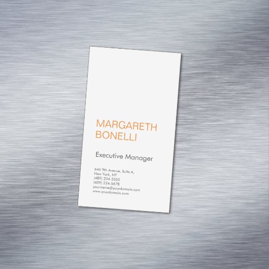 Professioneel, moedig modern magnetisch visitekaartje (Voorbeeld)