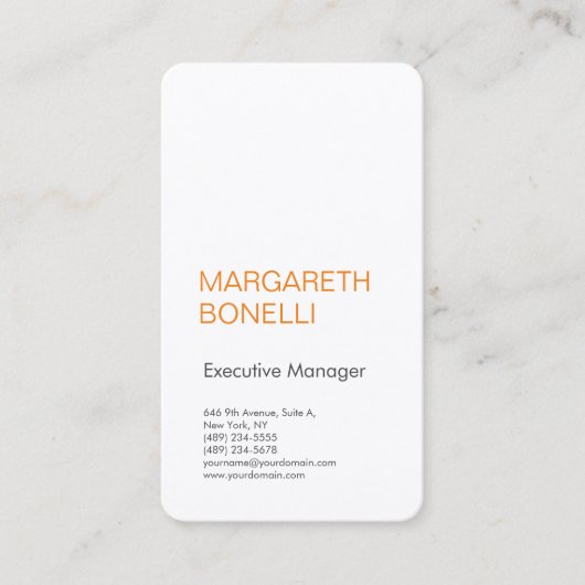 Professioneel, moedig modern visitekaartje (Voorkant)