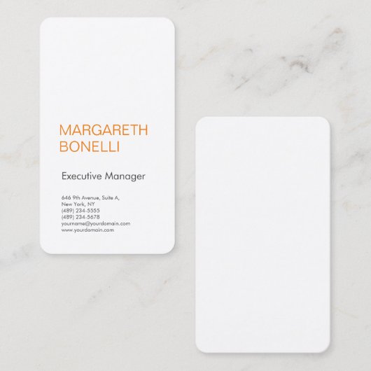 Professioneel, moedig modern visitekaartje (Voorkant / Achterkant)