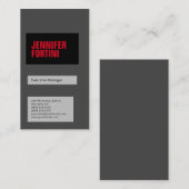 Professioneel, moedig, modern, zwart visitekaartje (Voorkant / Achterkant)
