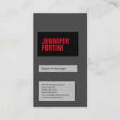 Professioneel, moedig, modern, zwart visitekaartje (Voorkant)